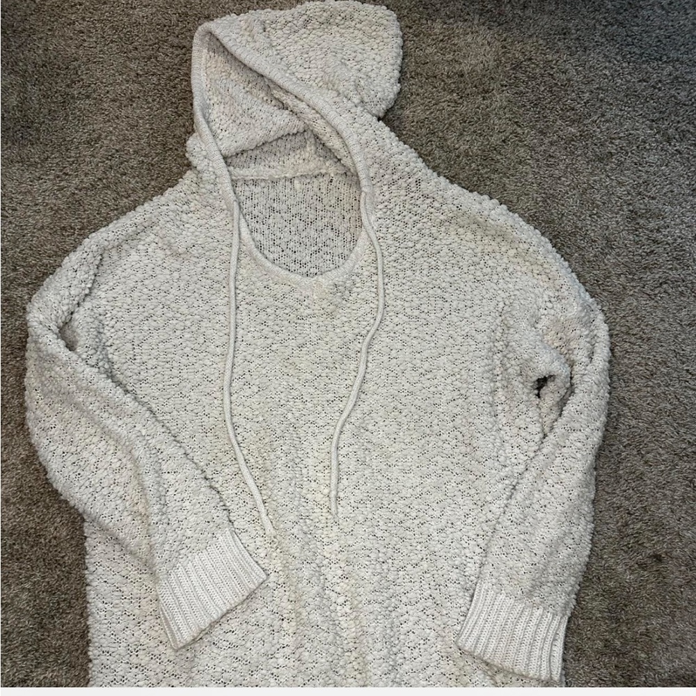 Cozy Knit Hoodie in Cream